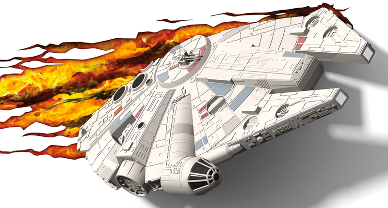 Illustration for article titled This Millennium Falcon Night Light Makes a Kessel Run Right Through Your Wall